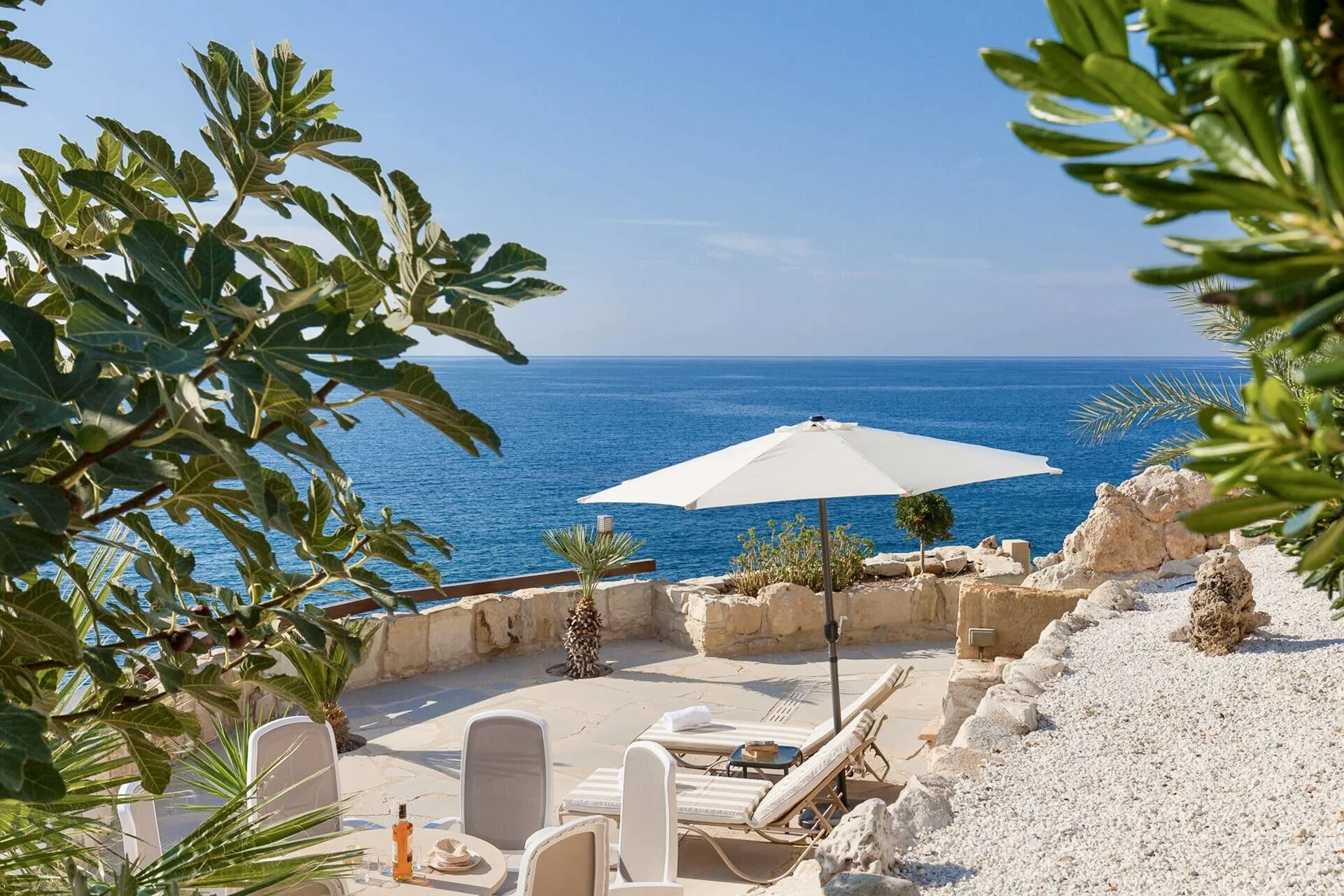A sunny day on the coast near Paphos